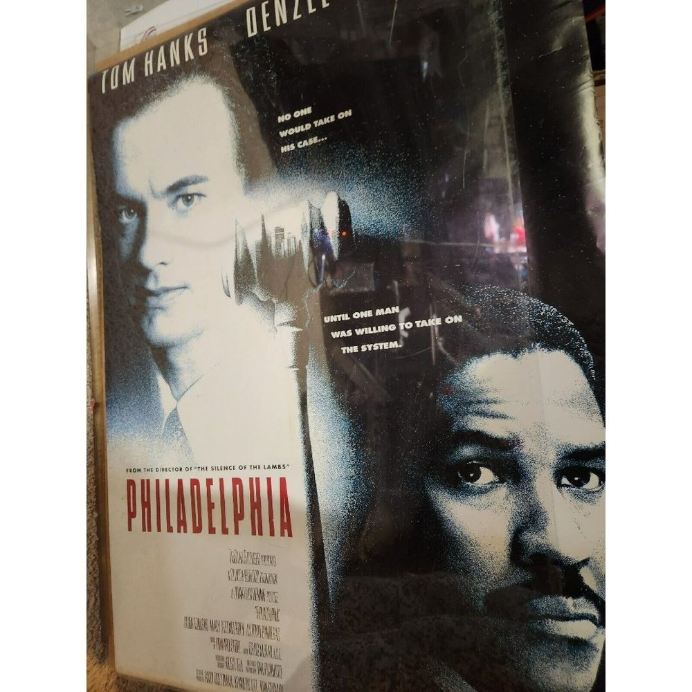 Philadelphia (1993) Tom Hanks and Denzel Washington Video Store Movie Poster